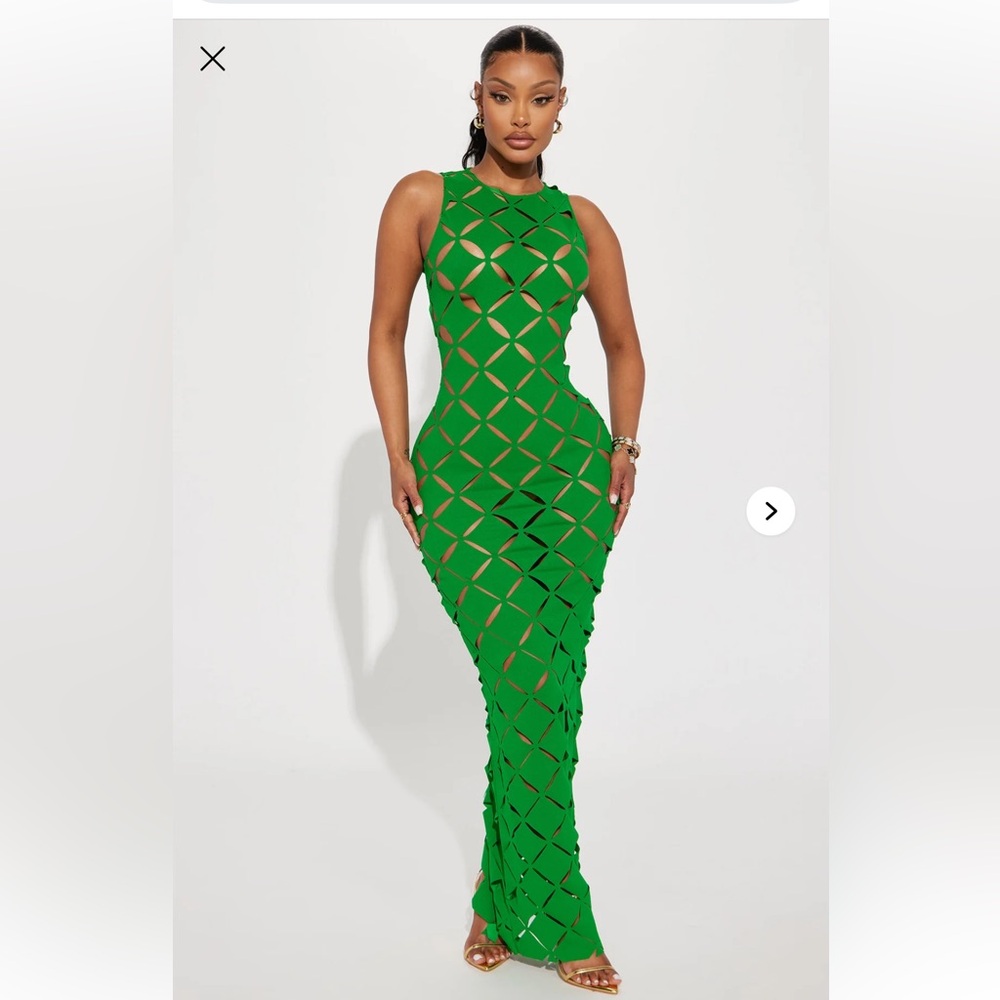 On Running Vivid Green Cutout Backless Maxi Gown